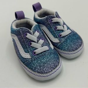 Vans Baby Glitter Crib Shoes Size 1